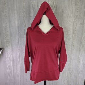 Columbia Women's Size Medium Red Pullover Hooded Athleisure Sweatshirt Hoodie